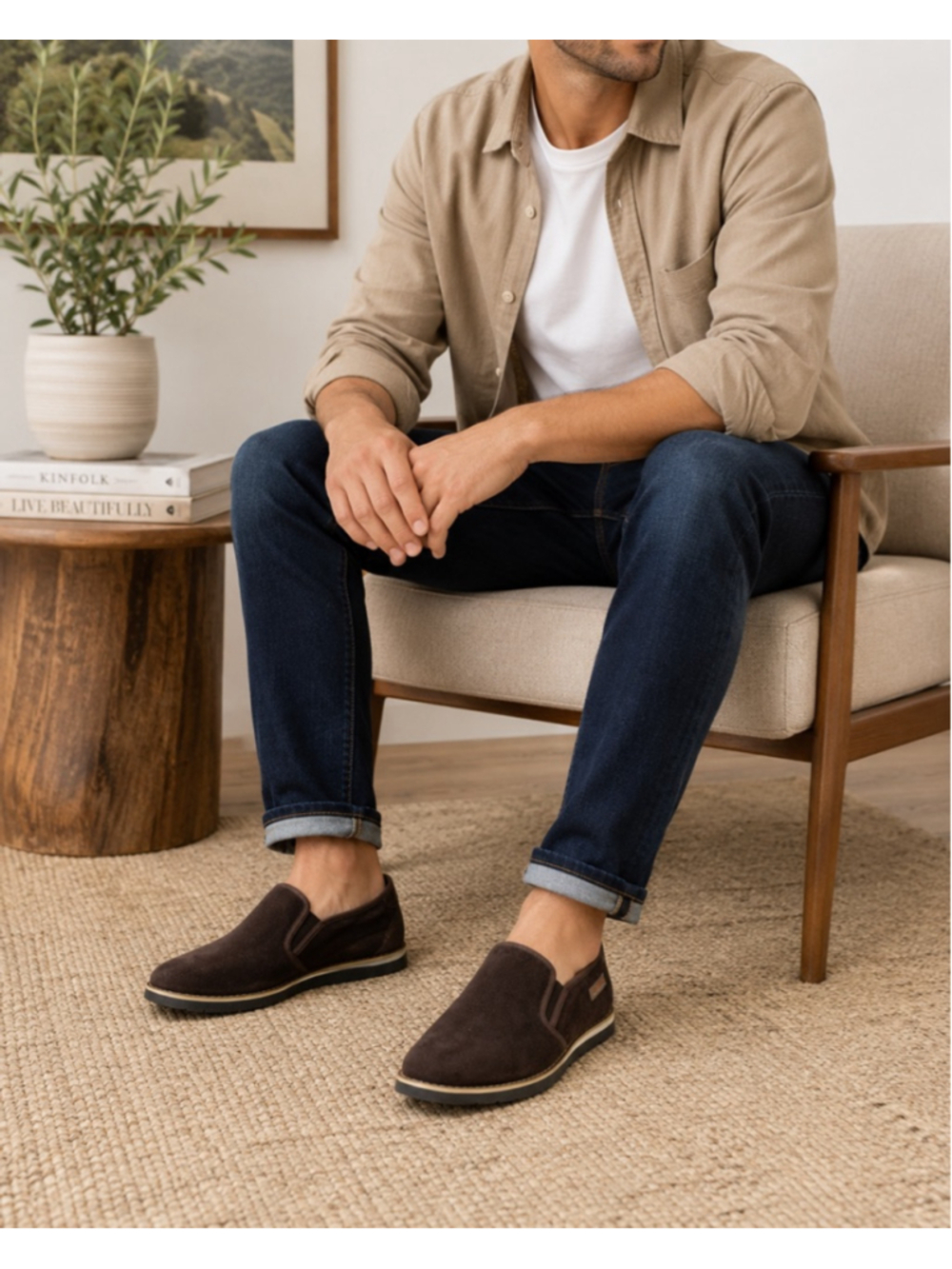 Hawke & Co Jayden Brown Suede Slip-On Shoes – Men’s Size 11 US